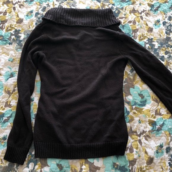 Soft Brown Cowl Neck Sweater - Picture 4 of 4